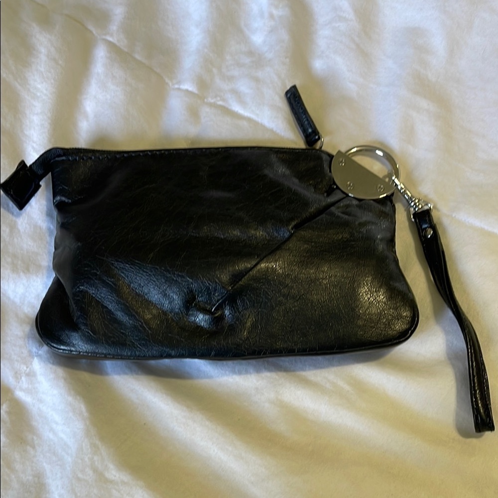Black | Clutch/Wristlet | Sleek |Faux Leather | Mini Purse